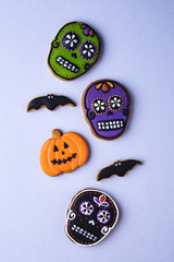 halloween cookies and place for text