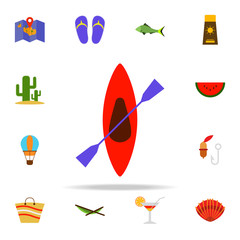 kayak flat icon. Summer icons universal set for web and mobile