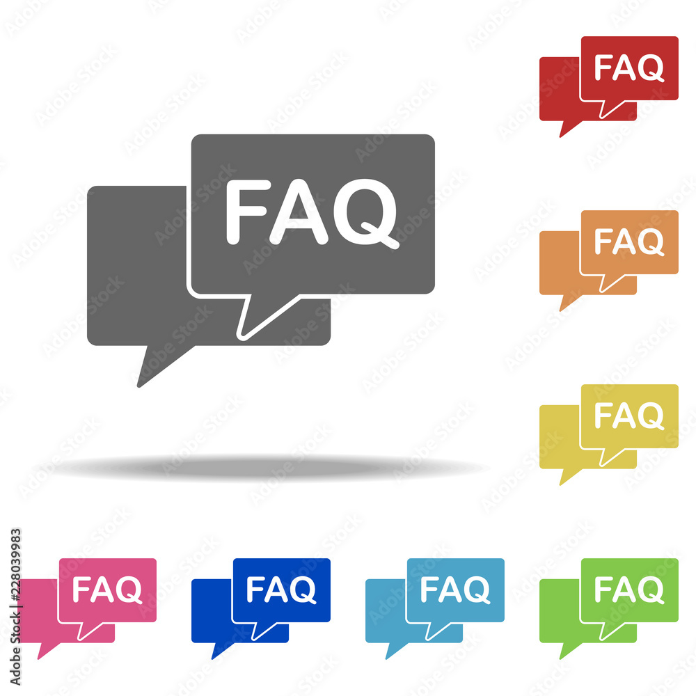 Aufkleber faq conversation icon. elements of web in multi color style icons. simple icon for websites, web des