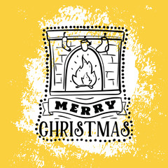 Merry Christmas typography.