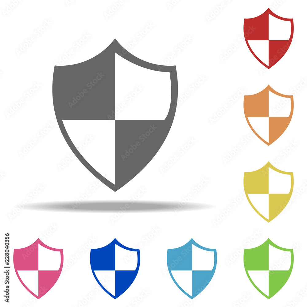 Aufkleber protection shield icon. elements of web in multi color style icons. simple icon for websites, web de