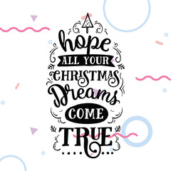 Merry Christmas typography.