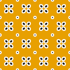 Background with abstract flower. Seamless floral pattern