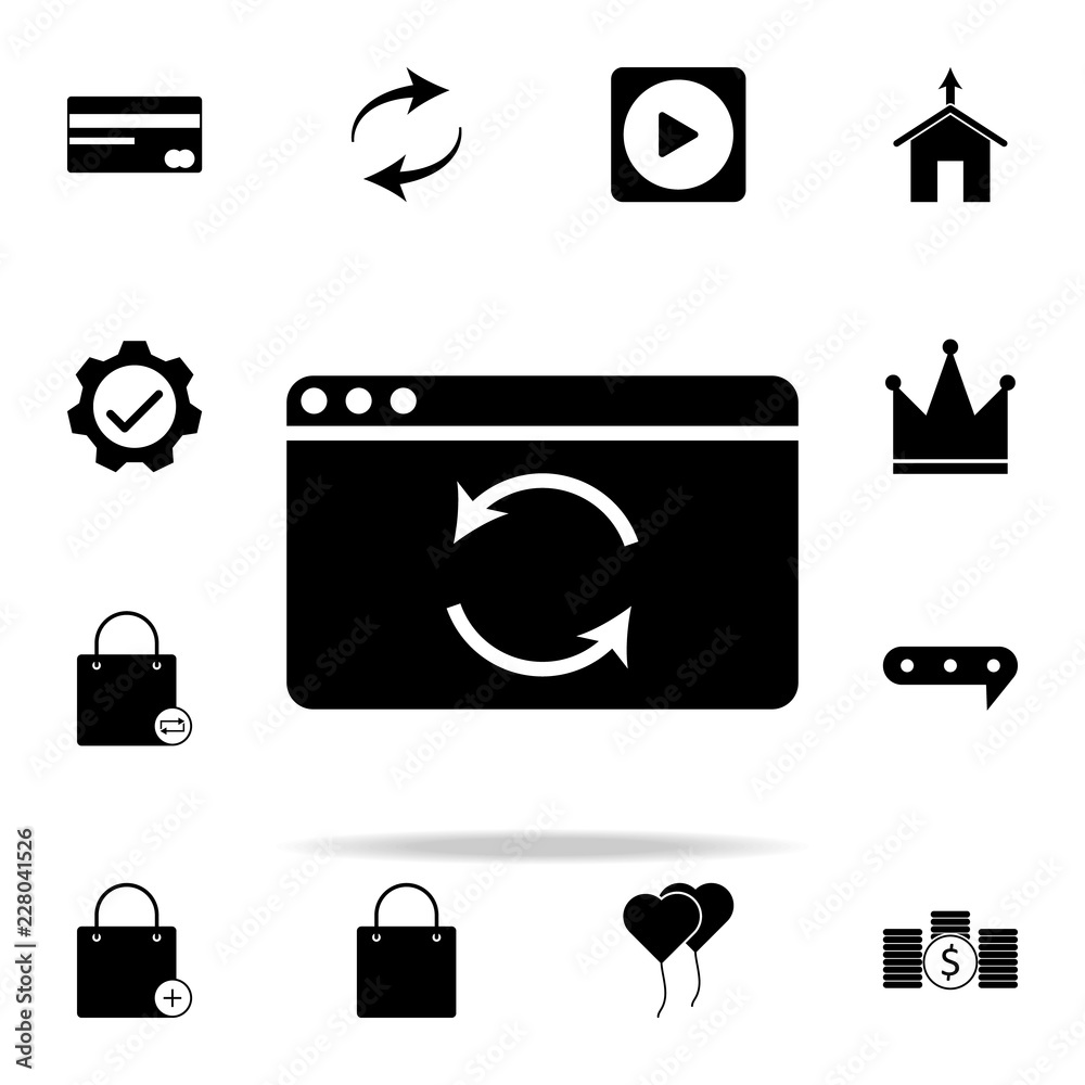 Aufkleber browser refresh icon. web icons universal set for web and mobile