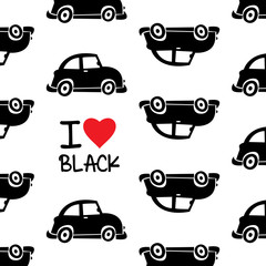 i love black car back ground