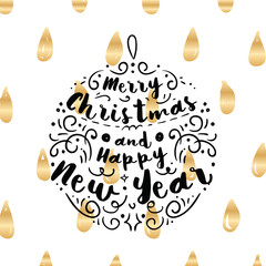 Merry Christmas typography.