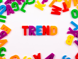 TREND in Buchstaben