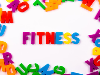 Naklejka premium FITNESS in Buchstaben