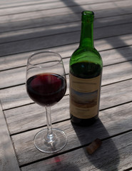 wine red glass bottle, bungaree clare