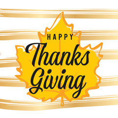 Happy Thanksgiving day typography.