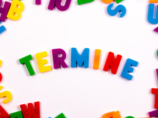 TERMINE in Buchstaben