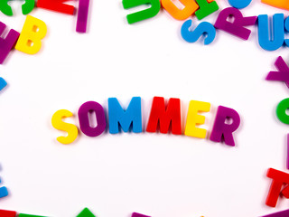 SOMMER in Buchstaben
