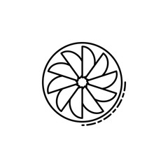 Fototapeta premium Apple cake icon. Element of Jewish icon for mobile concept and web apps. Thin line Apple cake icon can be used for web and mobile
