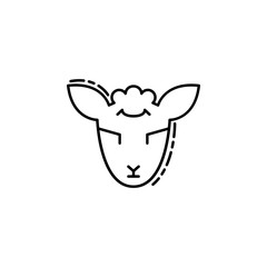 Lamb of God icon. Element of Jewish icon for mobile concept and web apps. Thin line Lamb of God icon can be used for web and mobile