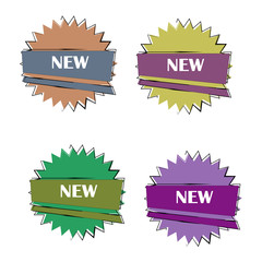 New Geometric starburst element vector