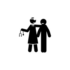 doctor, patient icon. Element of cyber monday icon for mobile concept and web apps. Glyph style doctor, patient icon can be used for web and mobile