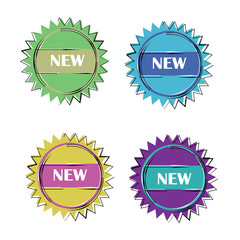 New Geometric starburst element vector