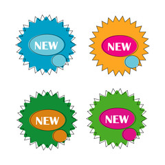 New Geometric starburst element vector