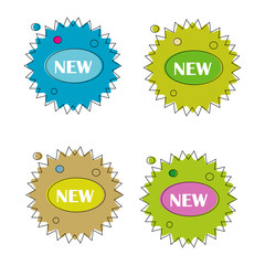 New Geometric starburst element vector