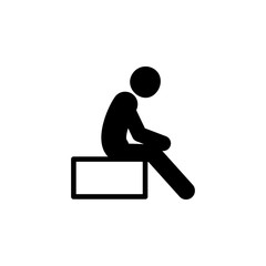 man, sitting, person icon. Element of man is sitting icon for mobile concept and web apps. Detailed man, sitting, person icon can be used for web and mobile