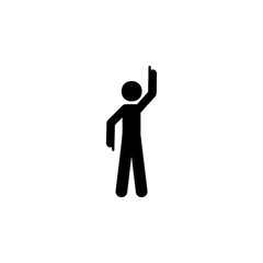 Fototapeta na wymiar man finger icon. Element of man pointing icon for mobile concept and web apps. Detailed man finger icon can be used for web and mobile
