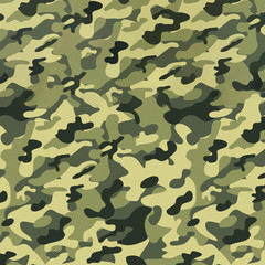 Fototapeta premium Military camouflage seamless pattern, texture. Abstract army and hunting masking ornament