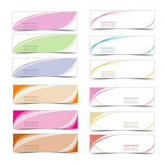 Abstract Web banner design header Templates vector