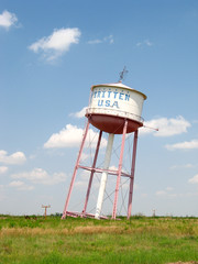 Groom Leaning Watertower