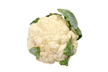 Fresh cauliflower isolated on white background