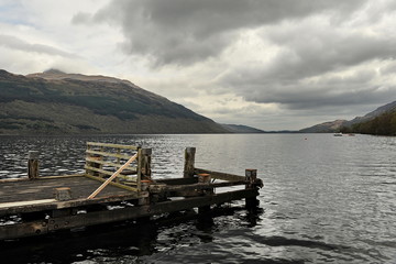 Fototapeta na wymiar Scottish landscapes in cloudy weather.