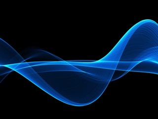     Abstract blue flow wave background 