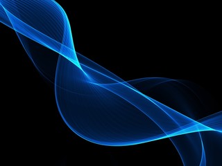      Abstract blue flow wave background 