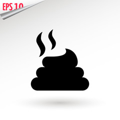 Pile of poo icon. Crap icon. Vector illustration style is a flat iconic crap symbol. Designed for web and software interfaces .
