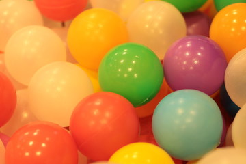 colorful balls children , funny kindergarten plastic ball pond .