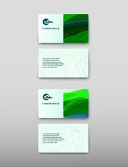 Business card containing contact information making it easier to find clients for promoting goods and services in the financial market