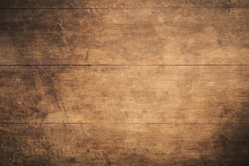 Foto op Plexiglas Oude grunge donkere getextureerde houten achtergrond, het oppervlak van de oude bruine houtstructuur, bovenaanzicht teakhouten lambrisering © sorrapongs