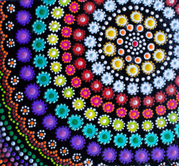 Painting, mandala, bright colors