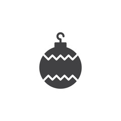 Christmas Ornament Ball vector icon. filled flat sign for mobile concept and web design. Bauble simple solid icon. Symbol, logo illustration. Pixel perfect vector graphics
