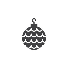 Christmas bauble vector icon. filled flat sign for mobile concept and web design. Tree Ball simple solid icon. Symbol, logo illustration. Pixel perfect vector graphics