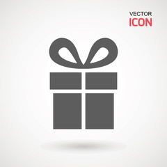 Gift Box icon on white background. Vector illustration.