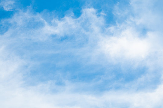blue sky background with white cloudy .