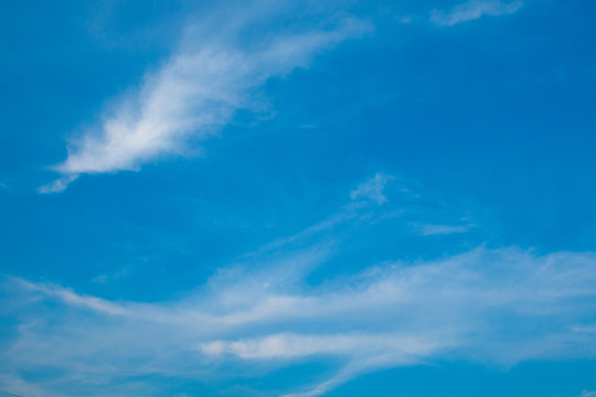 blue sky background with white cloudy .