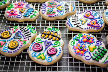 Sugar skull cookies