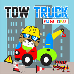 builder on duty cartoon vector