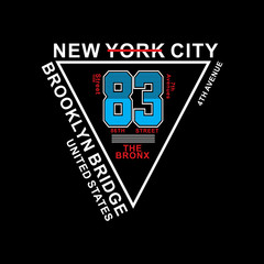 typography brooklyn t shirt vector