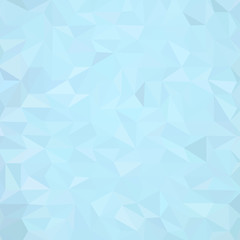 Naklejka na ściany i meble Blue low-poly winter illustration. Vector 3D design template. Geometric background with ice texture.