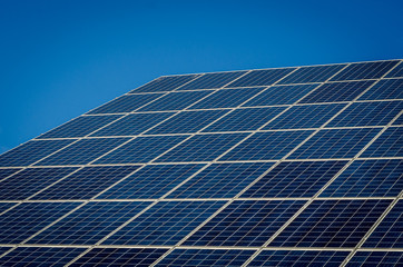 Roof full of solar panels