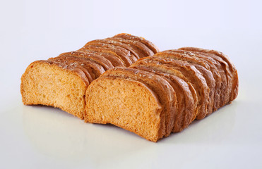 Tea Rusk, Crunchy, crispy dry biscuit, a famous breakfast snack. It is also known as twice-baked bread.