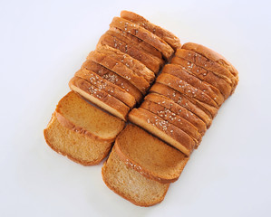 Tea Rusk, Crunchy, crispy dry biscuit, a famous breakfast snack. It is also known as twice-baked bread.