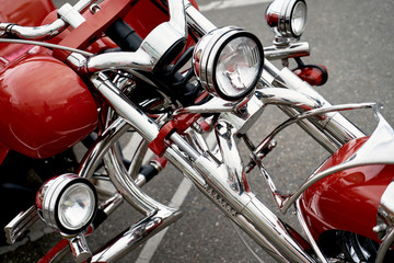 An image of a motorcycle headlight.